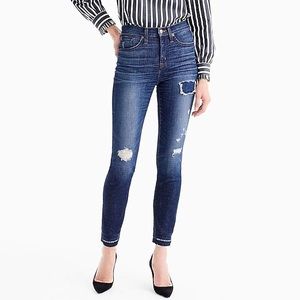 J.Crew 9" lookout high-rise skinny jean in Lassiter wash